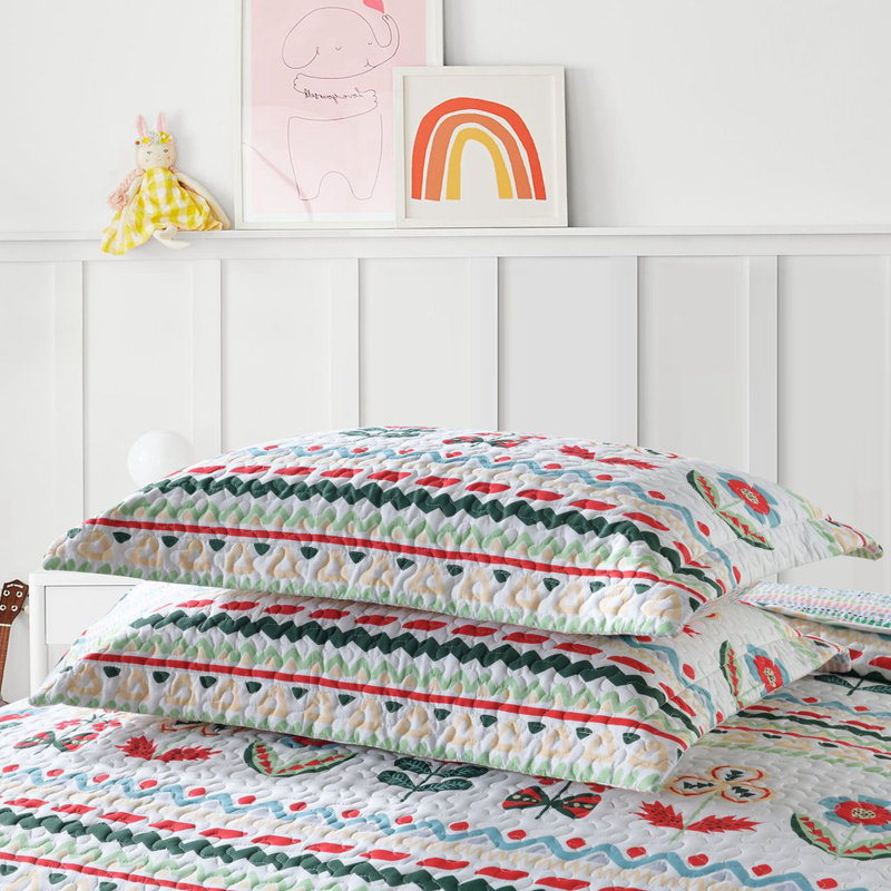 Ensemble de courtepointe réversible LiTaQuilt, Courtepointe double et 2 taies décoratives
