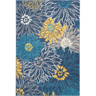 Tapis bleu Augusta