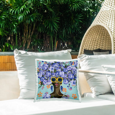Coussin extérieur Sunning In Blue Florals