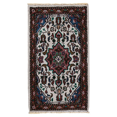 High-Quality Hand-Knotted Ivory Area Rug