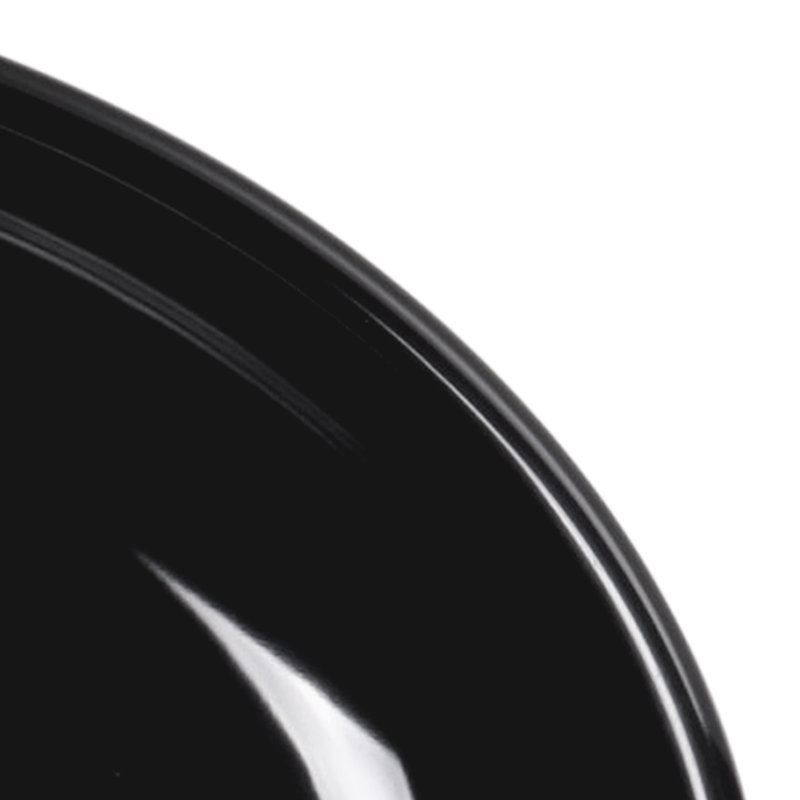 Plateau en mélamine, H 2 po x l 16 po x P 12 po, Noir