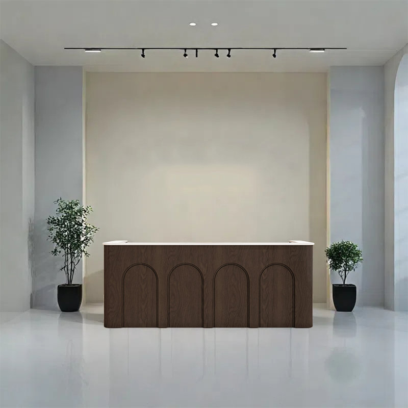 Vintage Style Front Desk, Checkout Counter & Computer Desk – Timeless Elegance and Practical Design for Offices, Retail Stores, and Commercial Spaces