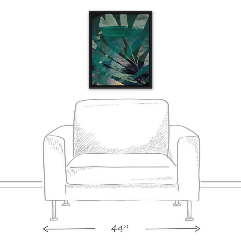 Feuilles de feuilles encadrées sur toile, H 21,75 po x l 17,75 po
