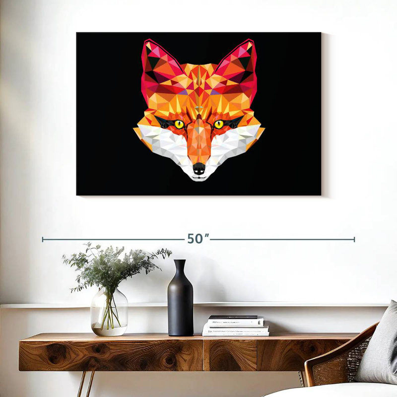 Geometric Fox, 26" H x 39" W