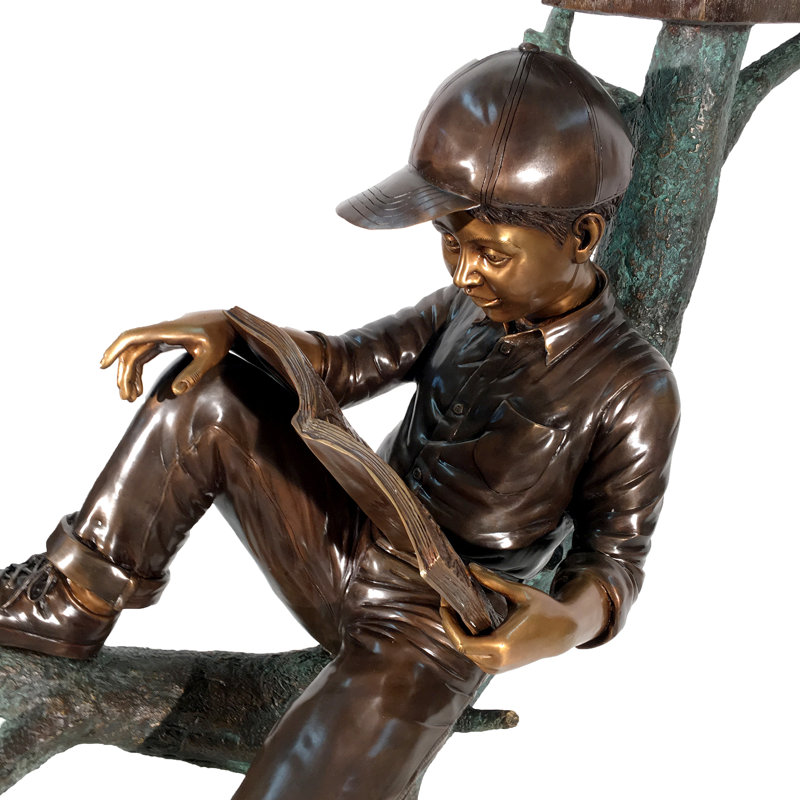 Dog Yorkshire Terrier Bronze Garden Statue