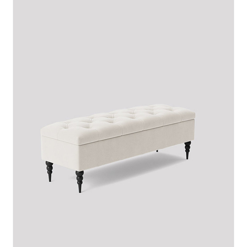 Safar Standard Ottoman, 40cm H x 180cm W x 40cm D, Black Naples