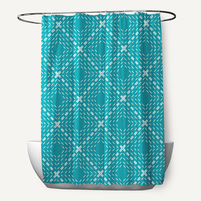 Rideau de douche simple Abbie, Turquoise
