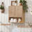 Fluted Bathroom Wall Cabinet, Wall-Mounted Medicine Cabinet With Adjustable Shelf & Doors, Farmhouse Floating Over The Toilet Storage Cabinets For Laundry Room, Kitchen, Living Room-2146057317