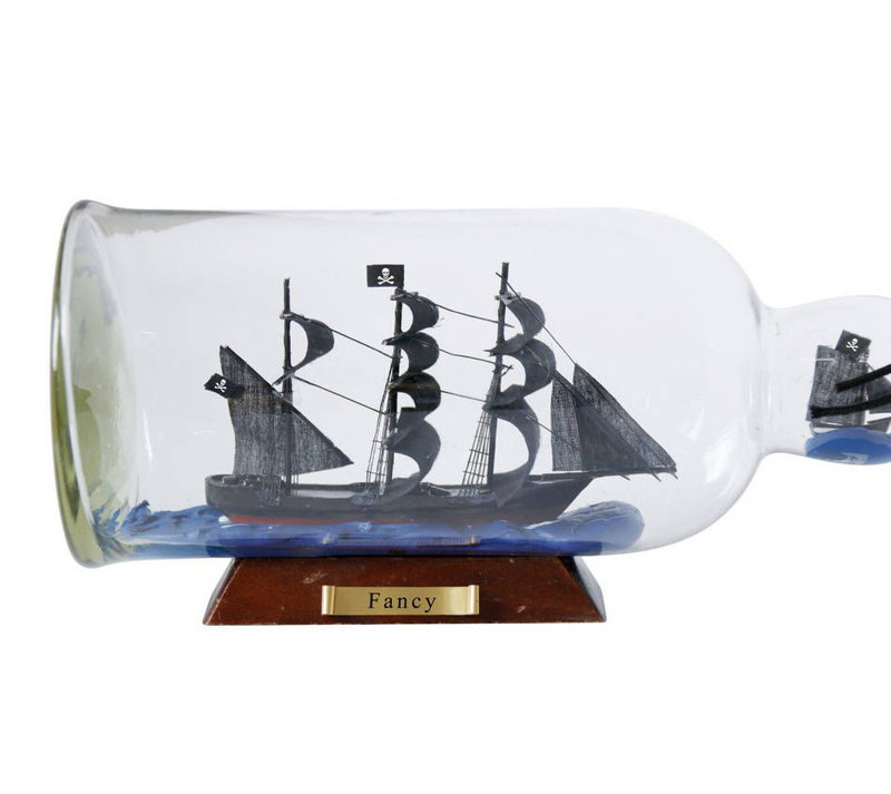Bouteille en verre à bateau fantaisie Muncy