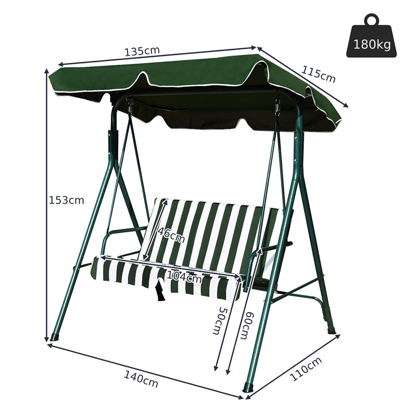 Gainesboro Porch Swing with Canopy