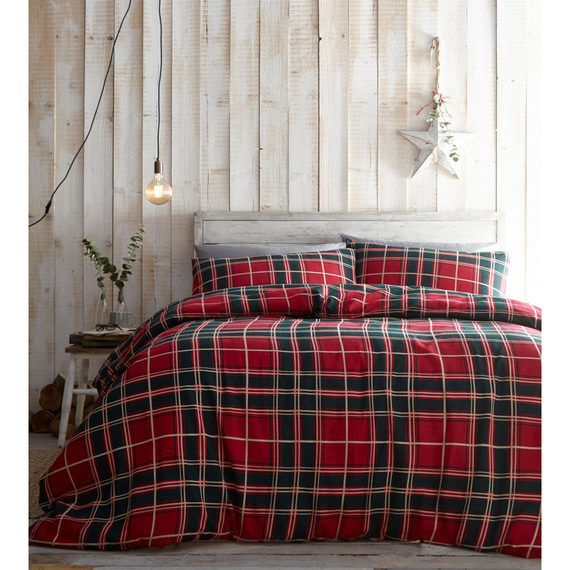 Phillipa Duvet Cover Set with Pillowcases, Super King - 2 Standard Pillowcases, Red