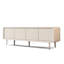Banc de rangement moderne pour chaussures en alliage d'aluminium de style crème moderne