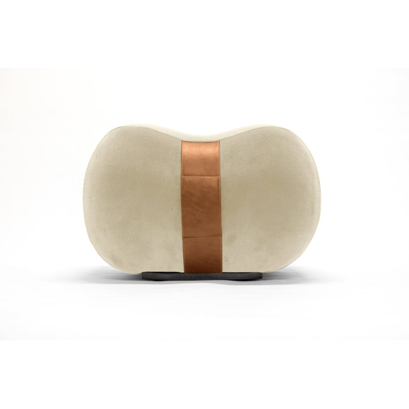 Milo Velvet Ottoman, Shell/Chesterfield Velvet
