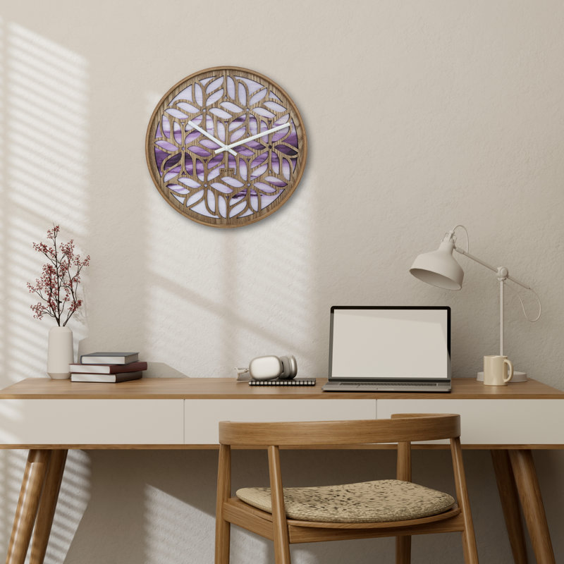 Peace & Calm Solid Wood Wall Clock