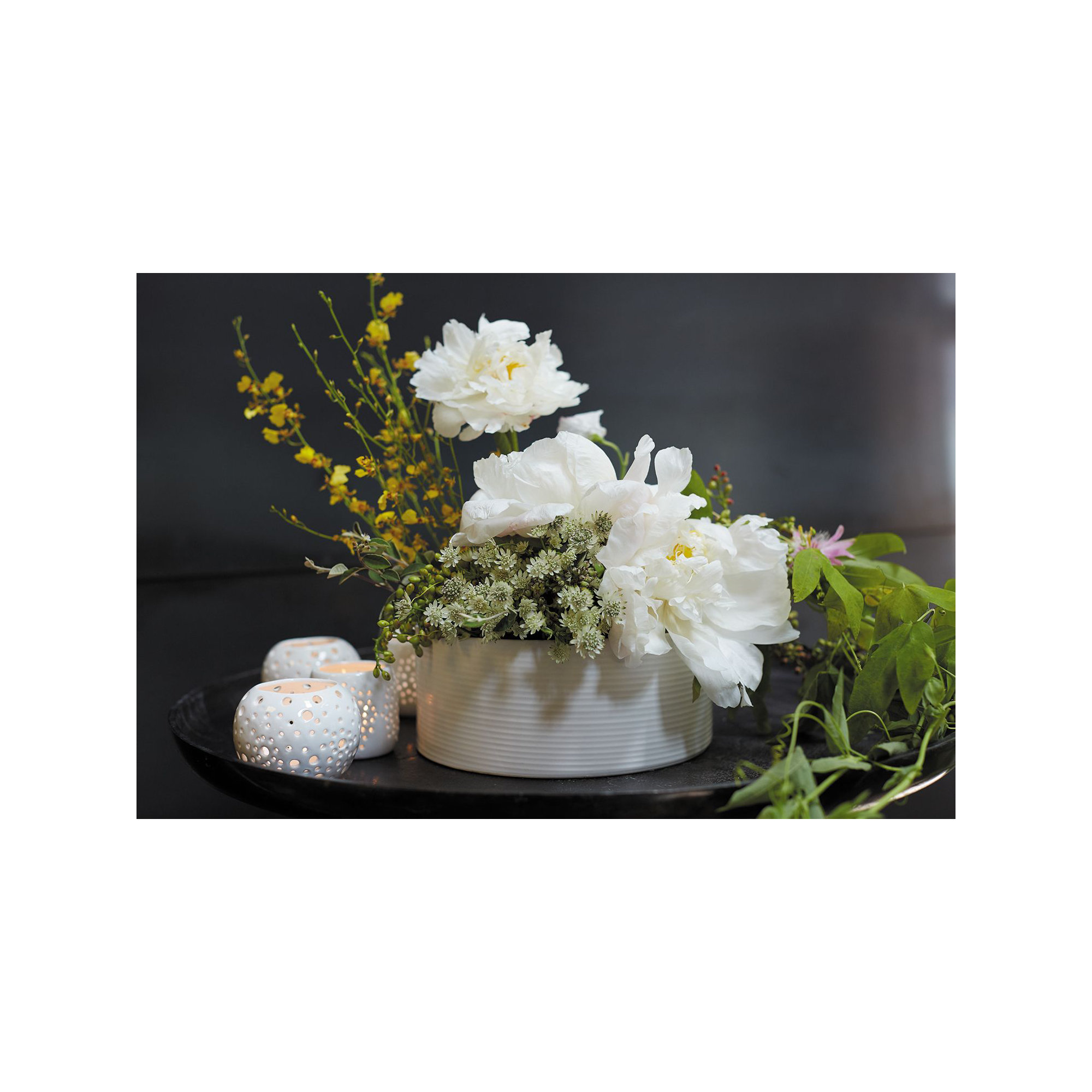 Canella Handmade Ceramic Pot Planter, 4" H x 9" W x 9" D