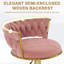 Ensemble de 2 tabourets de bar pivotants en velours, tabourets de bar réglables à hauteur de comptoir, chaises d'îlot de cuisine et chaises de bar rembourrées-364817342