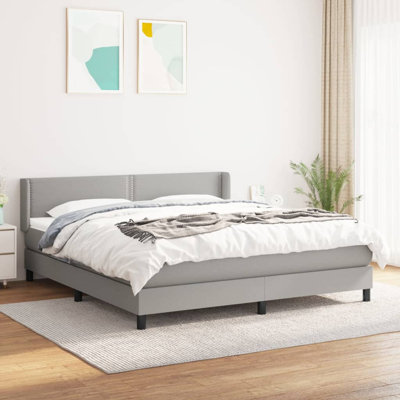 Box Spring Bed with Mattress Fabric
