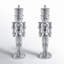 Hartwin 2-Piece Set Metallic Decorative Nutcracker Figurines-75909303-75909256