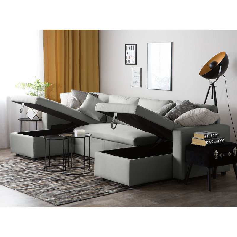 Wobner 5 Seater Sofa Bed, Light Grey