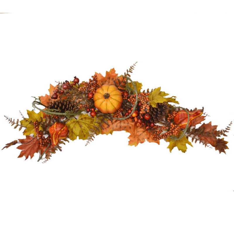 10 " Maple and Mixed Greenery Swag