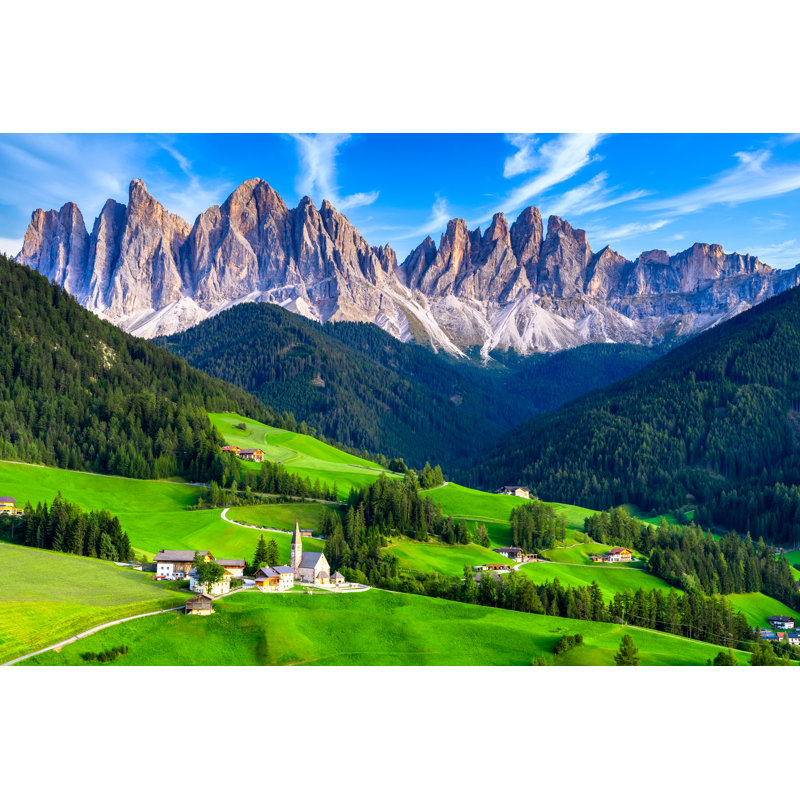 Lipe Dolomites Mountains - Wrapped Canvas Print, 61cm H x 91cm W x 3.8cm D