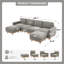 Canapé d'angle moderne Milsap 120,1 po 6 places en forme de U avec 2 poufs-132269728-132269731