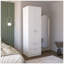 Armoire penderie H 76 po, 2 tiroirs, 1 tablette, blanc Armoire-329430443