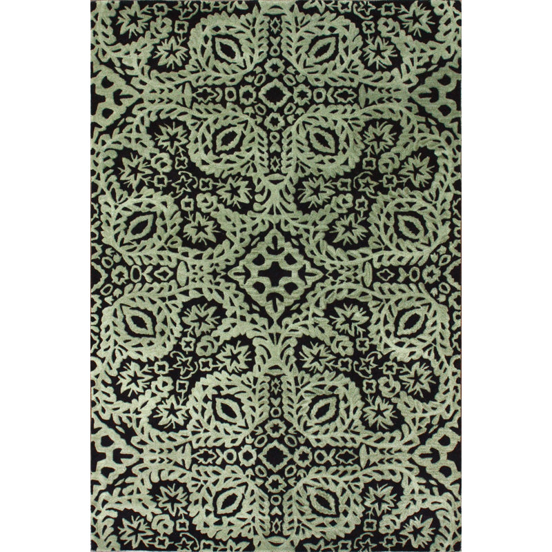 Demartino Wool Geometric Indoor Rug, Rectangle 7'6" x 9'6"