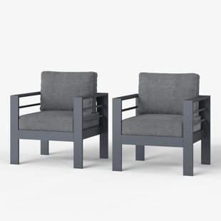 Chaise de terrasse avec coussins Alturas (Ensemble de 2)