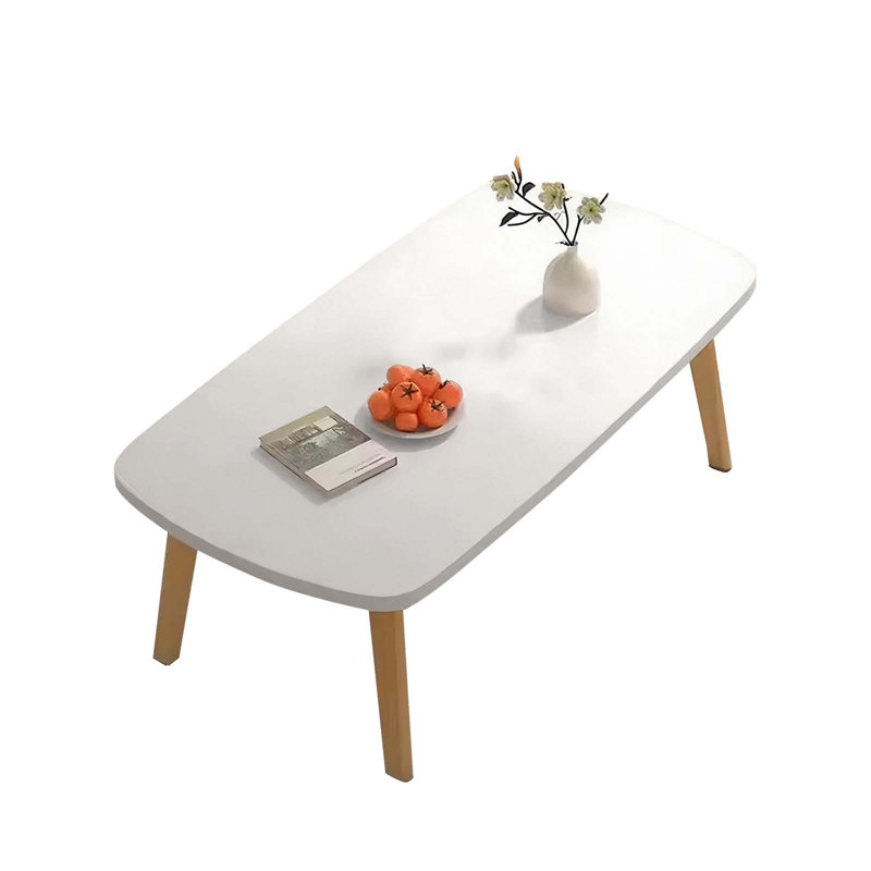 Table basse pliable pour petits espaces, table basse pour travailler au sol, blanc