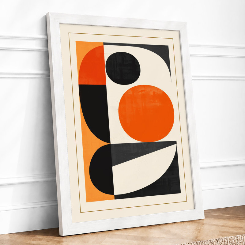 Harmony Geometric - Framed Print, A3 - 42.0 x 29.7 cm, White