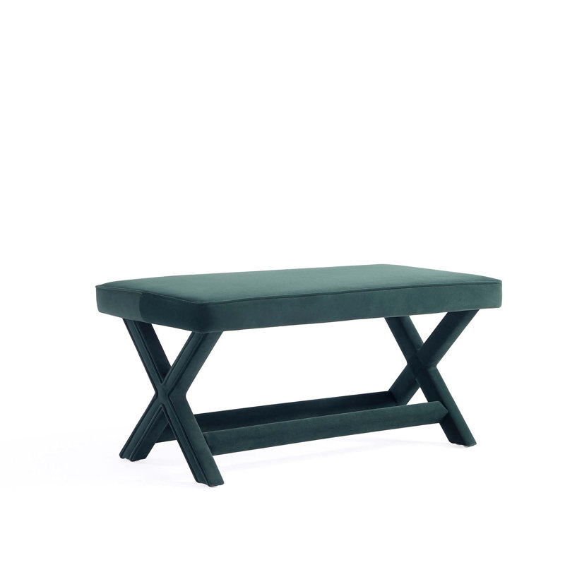 Banc d'appoint en velours Abigail, Vert