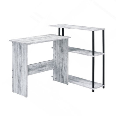 Bureau d'écriture rectangulaire avec tablette latérale