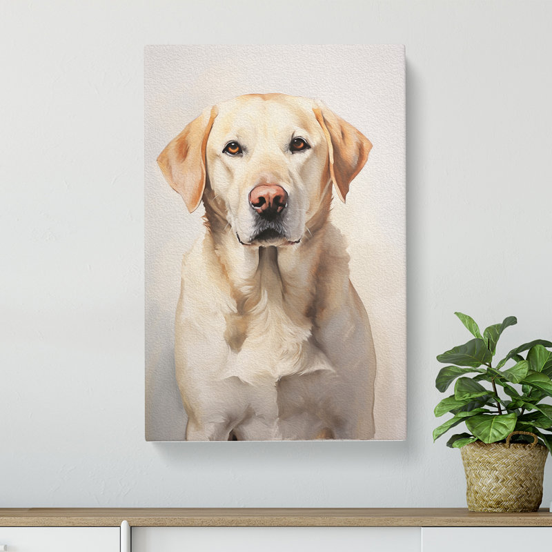 Labrador Retriever Gestural - Wrapped Canvas, 50cm H x 35cm W x 3cm D