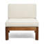 Chaise de jardin en bois beige avec coussins et pour accueillir