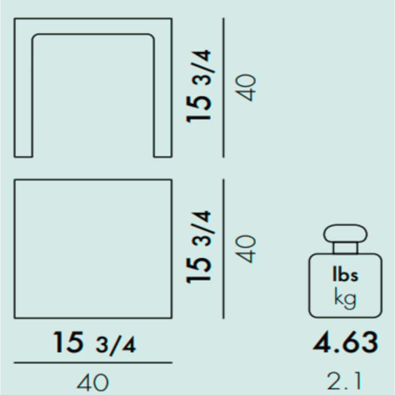 Jolly Coffee Table, Light Blue