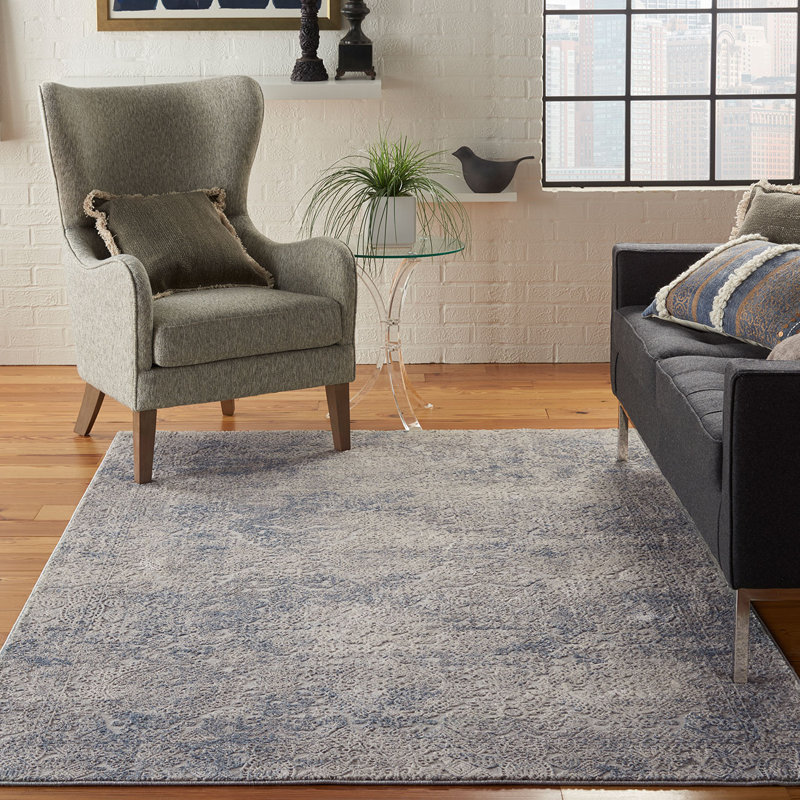 Light Blue Rug, Stain Resistant Area Rug For Bedroom, & Dining Room, Rectangle 120 x 180 cm