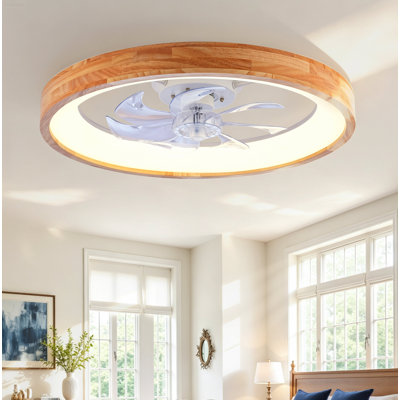 Ventilateur de plafond encastré à moteur à courant continu de 23,62 pouces avec moteur à courant continu et à intensité variable