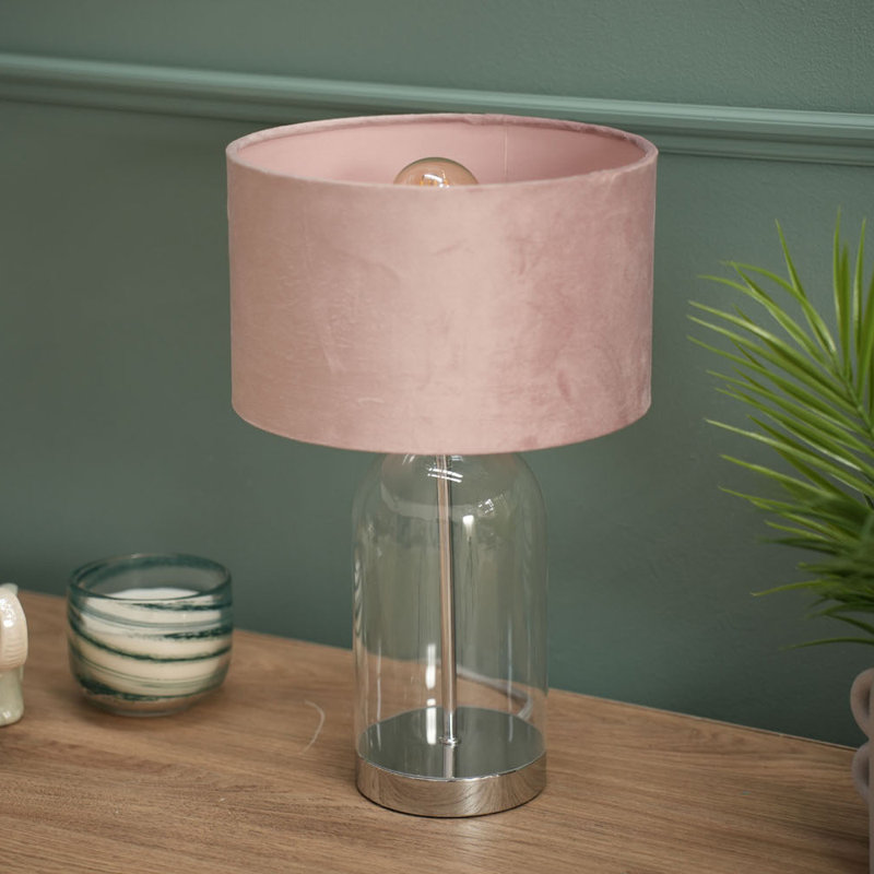 45cm Desk Lamp, Silver, Blush