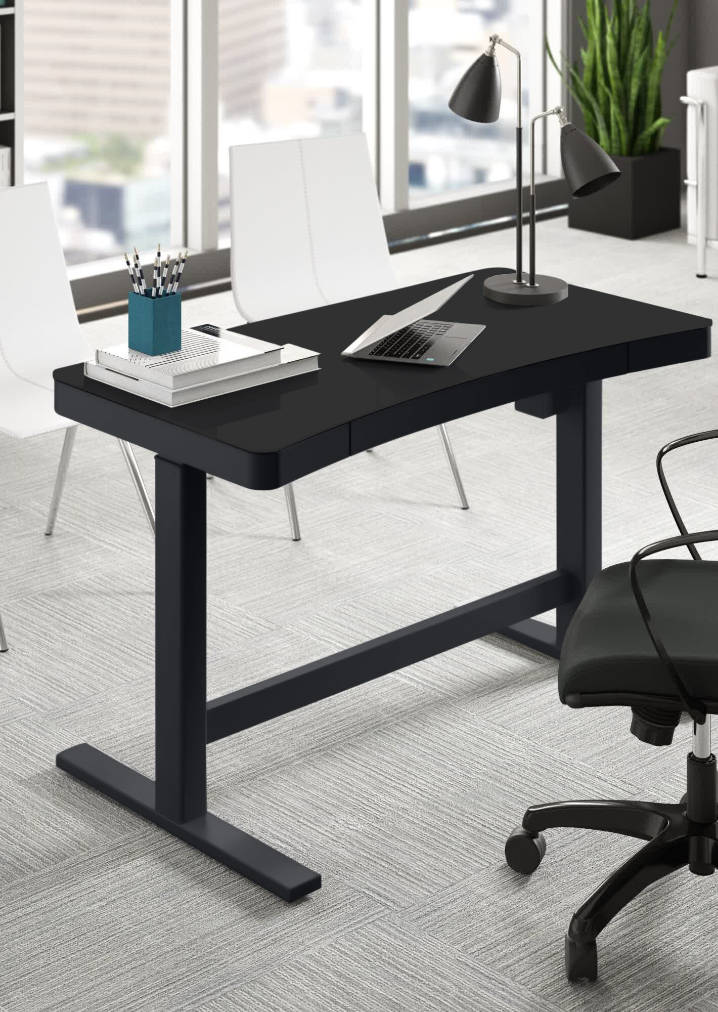 Upper Square™ Kaylan Height Adjustable Reversible Standing Desk & Reviews