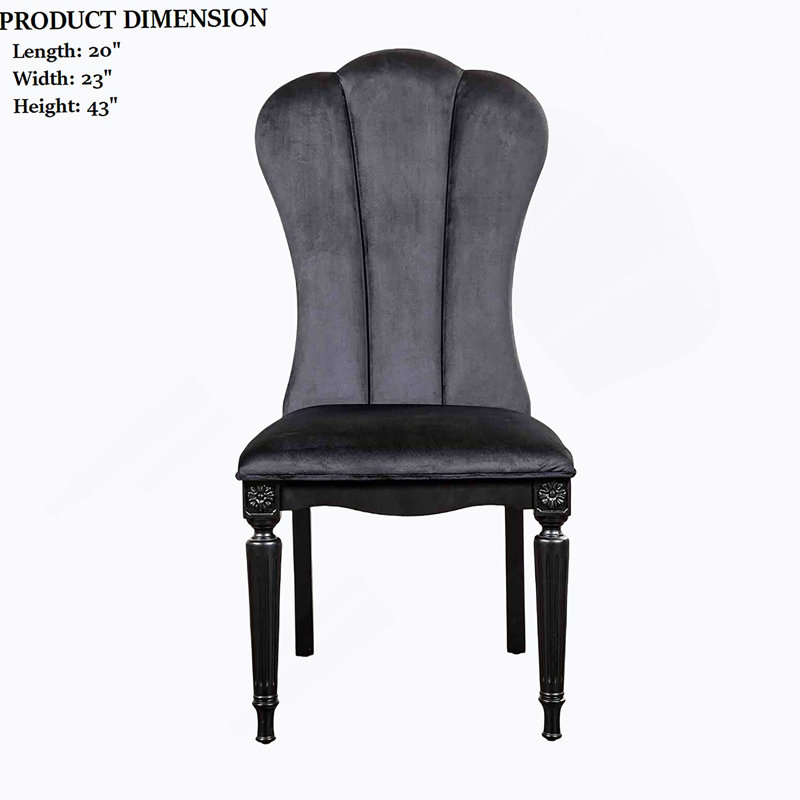 Chaise d'appoint 2Pc, Noir, Noir