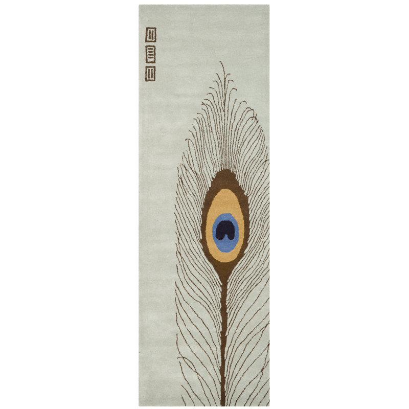 Nonia Hand Tufted Wool And Viscose Rug, Runner 2'6" x 8'