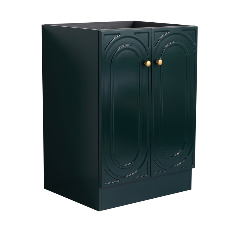 Meuble-lavabo autoportant sans lavabo, Vert foncé