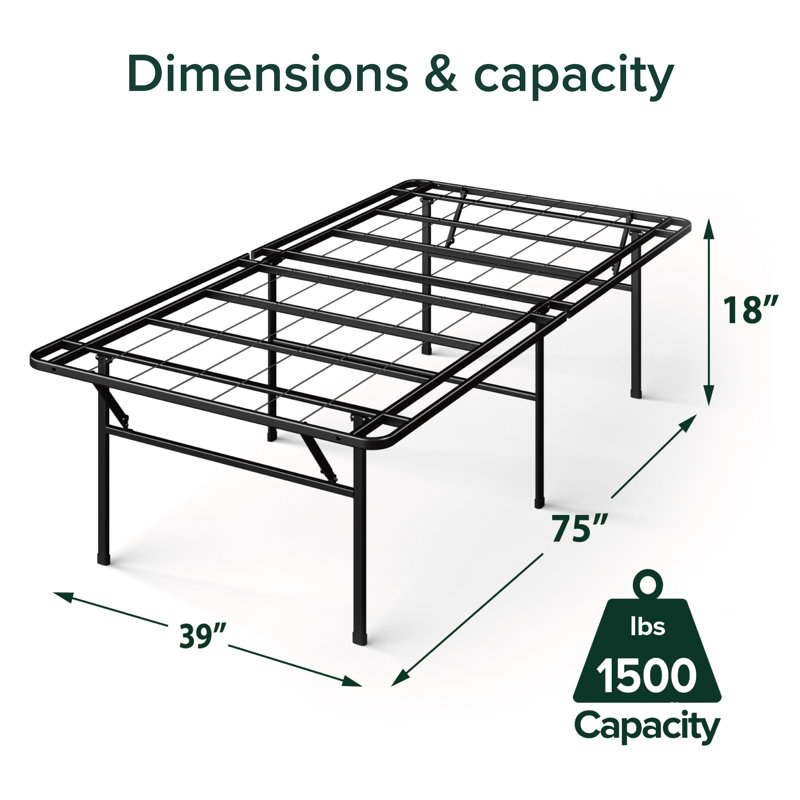 18" Wire-Grid Bed Frame, Twin