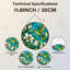 Panneau de vitrail 12 "H Hummingbird Lily-648196109