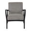 Chaise d'appoint rembourrée avec structure en bois - Fauteuil confortable pour le salon, la salle à manger et la chambre à coucher - 32 po, gris