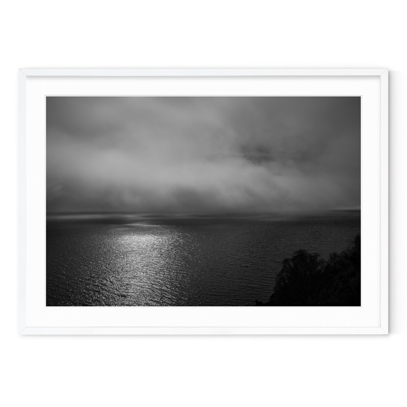 Fog Break - Photographie avec cadre photo, H 28,5 po x l 40 po, Cadre blanc