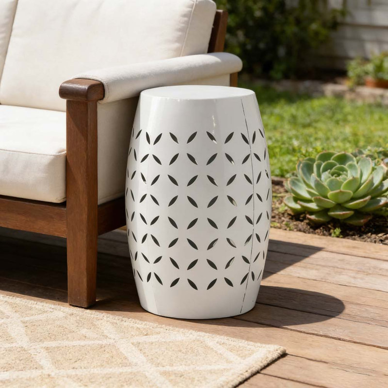 Table d'appoint 12 ", Blanc