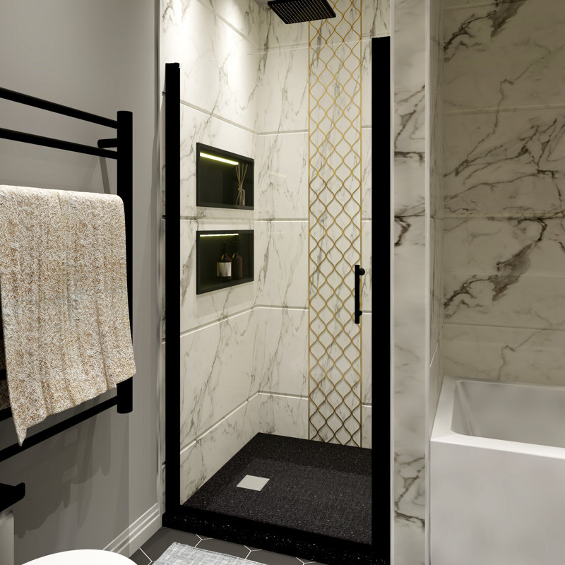 Portes de douche, Noir mat