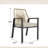 Dayshanay Metal Rattan Patio Dining Chair with Cushions (Set of 2)